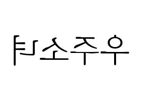 KPOP idol WJSN Printable Hangul fan sign & concert board resources Reversed