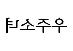 KPOP idol WJSN Printable Hangul fan sign, fanboard resources for LED Reversed