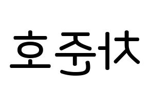 KPOP idol X1  차준호 (Cha Jun-ho, Cha Jun-ho) Printable Hangul name Fansign Fanboard resources for concert Reversed