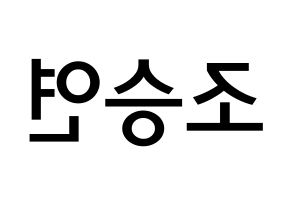 KPOP idol X1  조승연 (Cho Seun-gyoun, Cho Seun-gyoun) Printable Hangul name Fansign Fanboard resources for concert Reversed