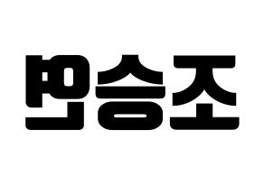 KPOP idol X1  조승연 (Cho Seun-gyoun, Cho Seun-gyoun) Printable Hangul name fan sign, fanboard resources for light sticks Reversed