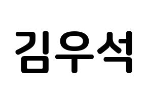KPOP idol X1  김우석 (Kim Woo-seok, Kim Woo-seok) Printable Hangul name fan sign, fanboard resources for concert Normal