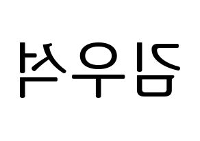 KPOP idol X1  김우석 (Kim Woo-seok, Kim Woo-seok) Printable Hangul name fan sign, fanboard resources for LED Reversed