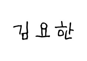 KPOP idol X1  김요한 (Kim Yo-han, Kim Yo-han) Printable Hangul name fan sign, fanboard resources for light sticks Normal