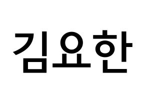 KPOP idol X1  김요한 (Kim Yo-han, Kim Yo-han) Printable Hangul name Fansign Fanboard resources for concert Normal
