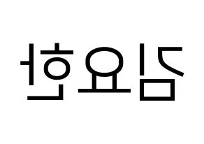 KPOP idol X1  김요한 (Kim Yo-han, Kim Yo-han) Printable Hangul name fan sign, fanboard resources for LED Reversed