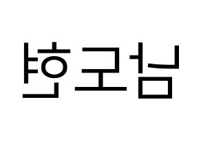 KPOP idol X1  남도현 (Nam Doh-yon, Nam Doh-yon) Printable Hangul name fan sign, fanboard resources for LED Reversed