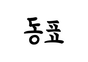 KPOP idol X1  손동표 (Son Dong-pyo, Son Dong-pyo) Printable Hangul name fan sign, fanboard resources for concert Normal