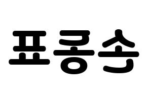 KPOP idol X1  손동표 (Son Dong-pyo, Son Dong-pyo) Printable Hangul name fan sign & fan board resources Reversed