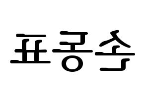 KPOP idol X1  손동표 (Son Dong-pyo, Son Dong-pyo) Printable Hangul name fan sign, fanboard resources for LED Reversed