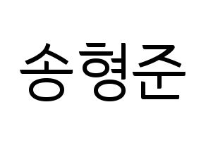 KPOP idol X1  송형준 (Song Hyeong-jun, Song Hyeong-jun) Printable Hangul name fan sign, fanboard resources for light sticks Normal