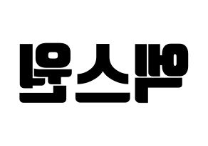 KPOP idol X1 Printable Hangul fan sign, fanboard resources for light sticks Reversed